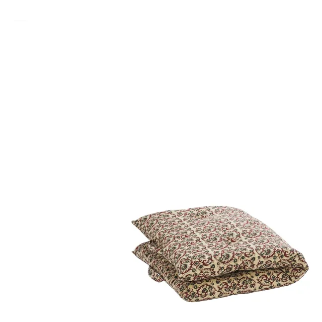 Cotton patterned floor mat | Sand