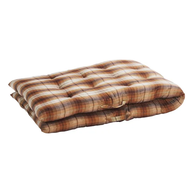 Cotton check mattress  | Pumpkin