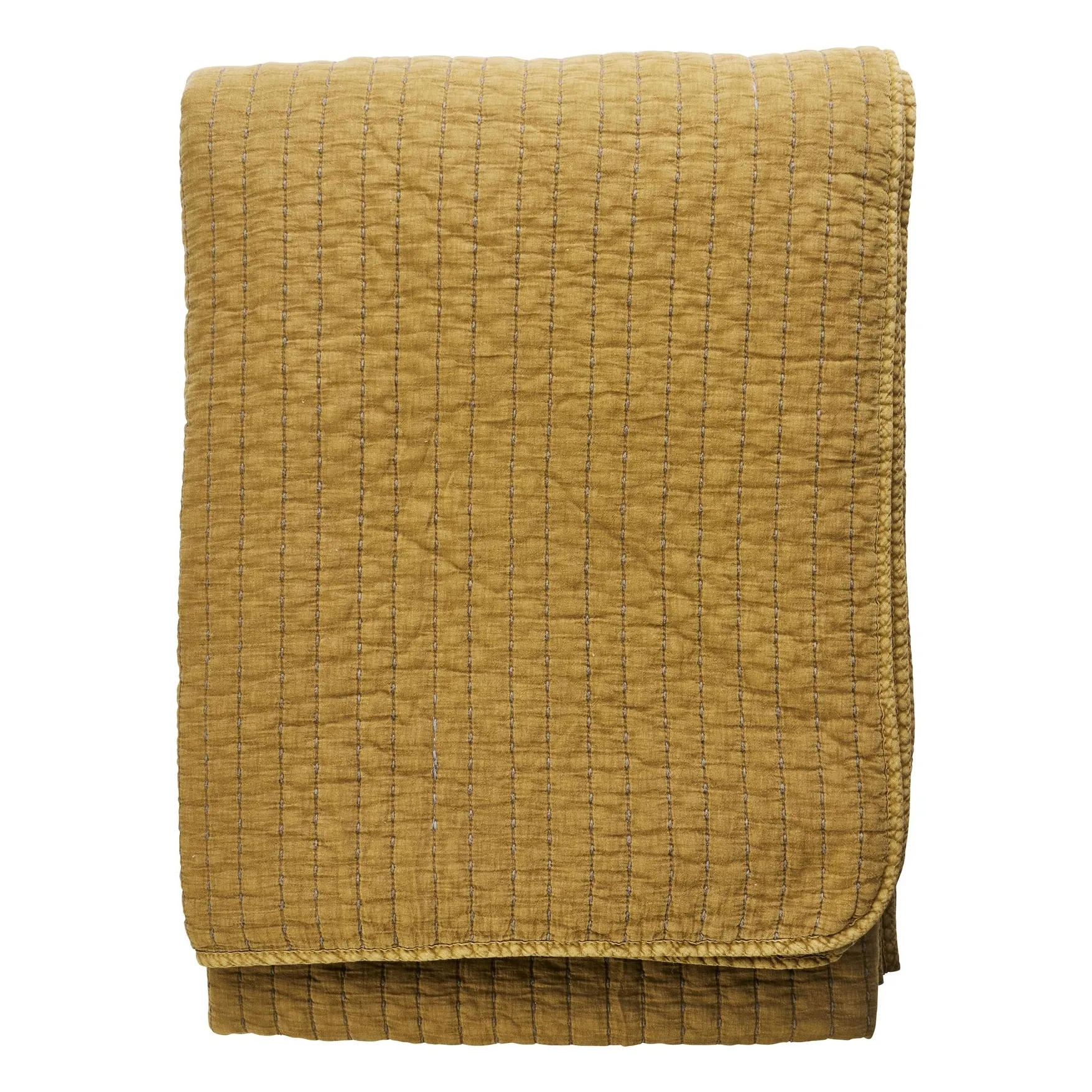 Madam Stoltz - Quilted cotton bedspread - Mustard | Smallable