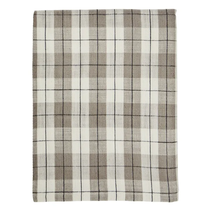 Nappe à carreaux en coton  | Taupe- Image produit n°0