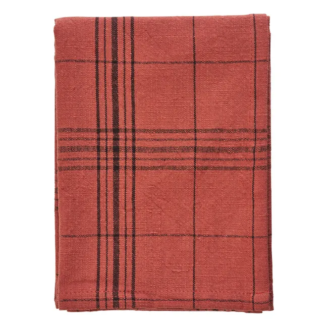 Cotton check kitchen towel | Red