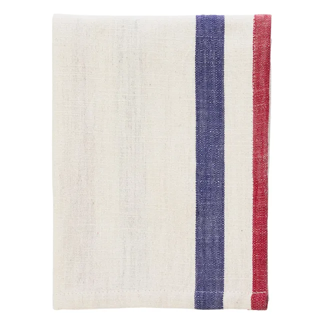 Striped cotton kitchen towel | Blue