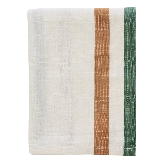Striped cotton kitchen towel | Pumpkin