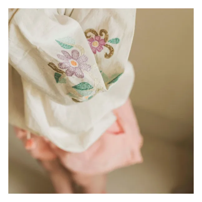 Blusa de flores bordadas Lilly | Crudo