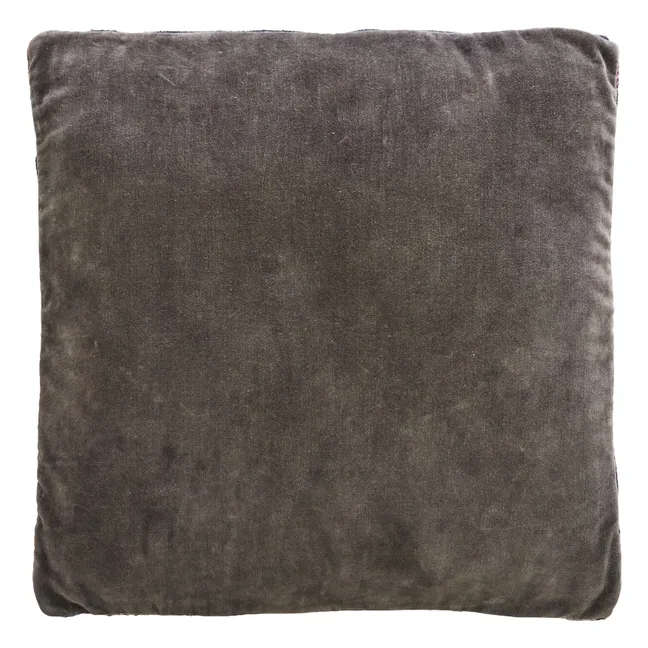 Coussin de chaise en velours de coton | Gris
