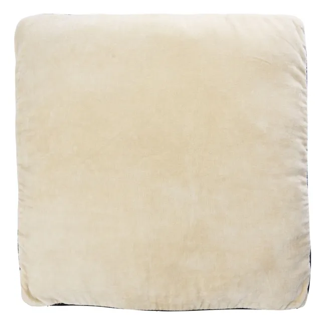 Cojín para silla de terciopelo de algodón | Marfil