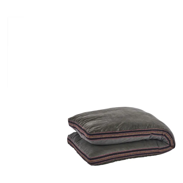 Matelas en velours de coton | Vert- Image produit n°0