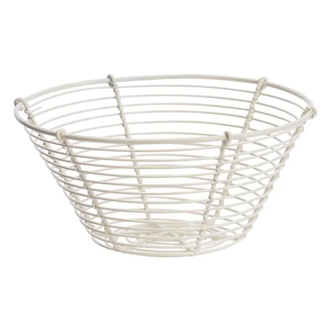 Corbeille en fer | Blanc