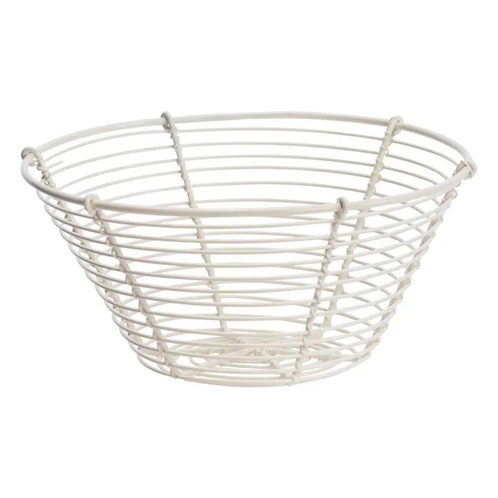 Corbeille en fer | Blanc- Image produit n°0