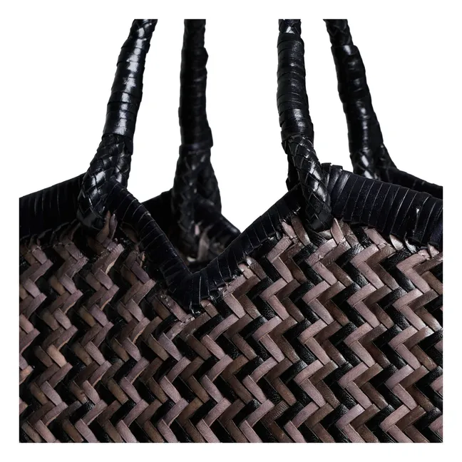 Tote Crudelia Zig Zag in pelle | Grigio