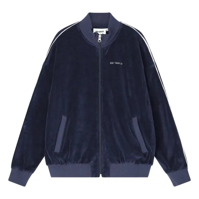 Chaqueta de terciopelo y algodón orgánico | Azul Marino