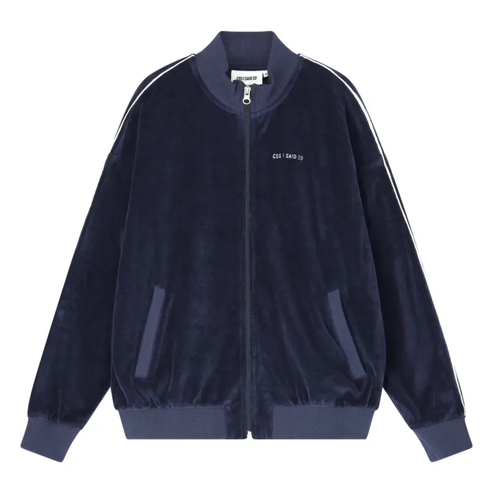 Veste Velours Coton Bio | Bleu marine- Image produit n°0