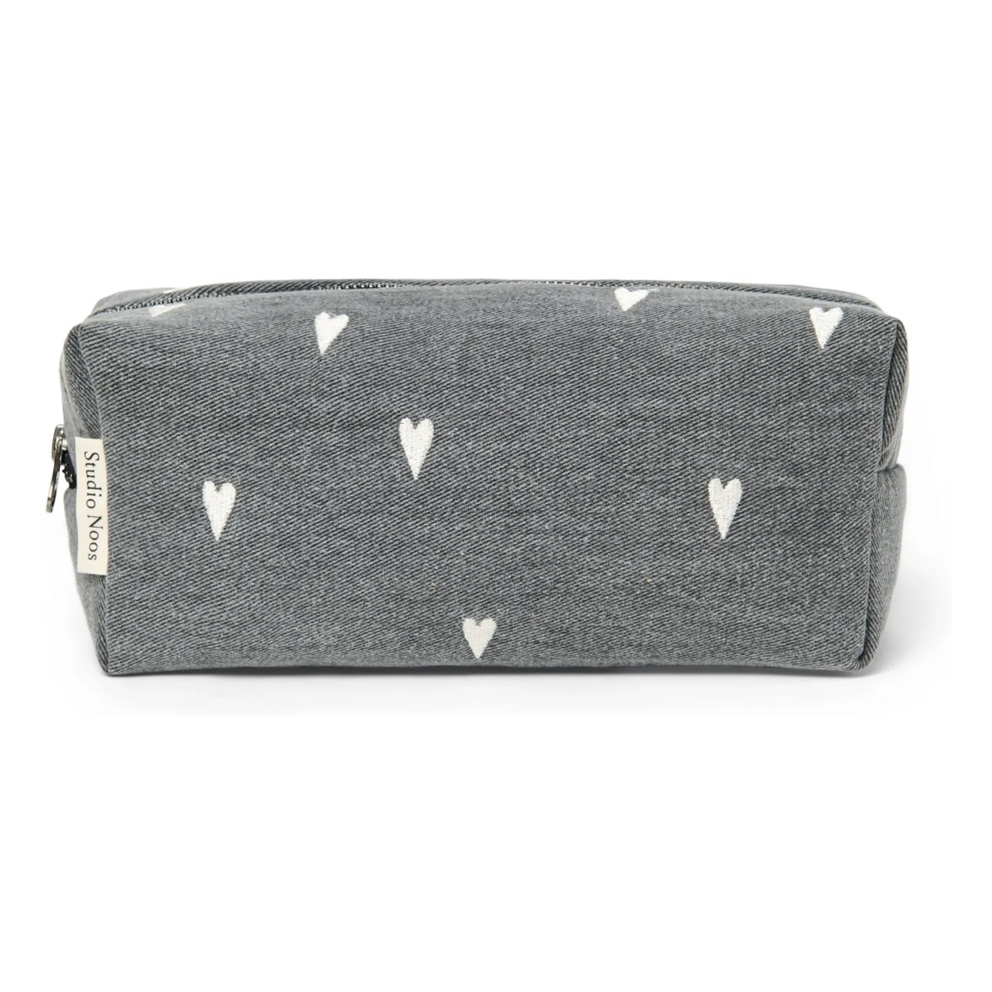 Studio Noos Grey Hearts Toiletry Bag