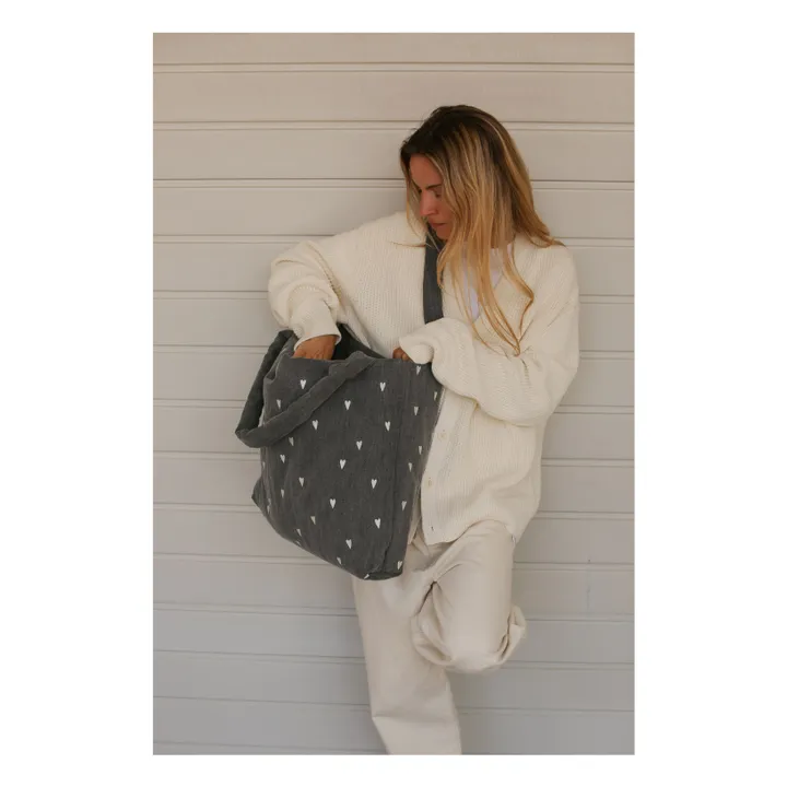 Sac mom-bag Hearts | Gris- Image produit n°4