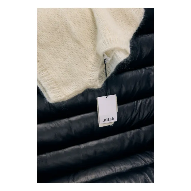 Yasmine Mohair Sleeveless Sweater | White