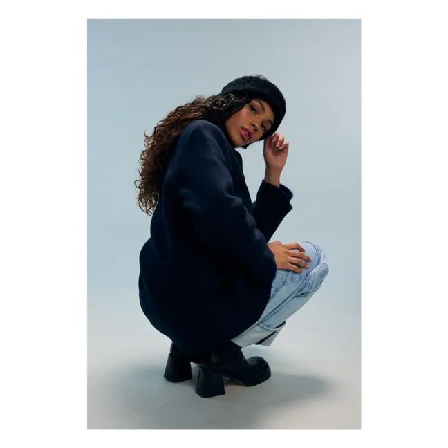 Chapka Douda Peau Lainée | Noir