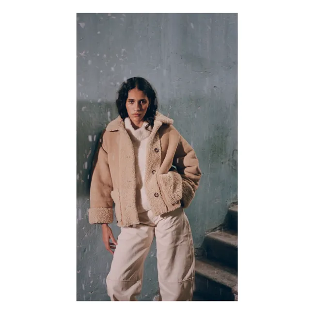 Abrigo Julia Peau Lainée | Crudo