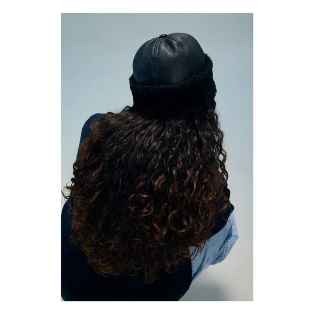 Chapka Douda Peau Lainée | Noir