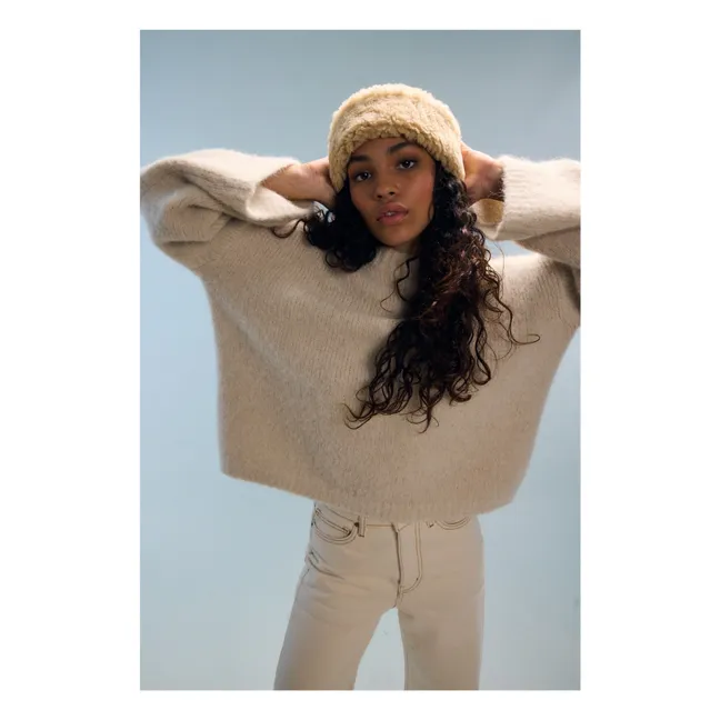 Chapka Douda Peau Lainée | Ecru