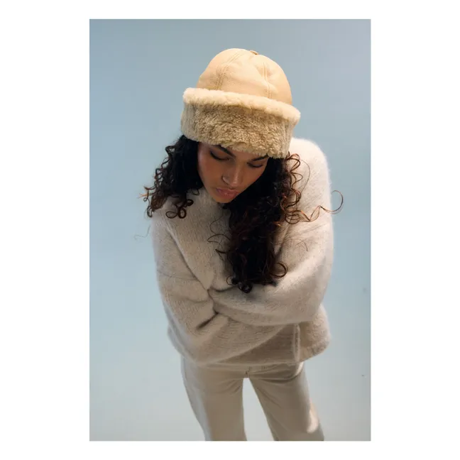 Chapka Douda Peau Lainée | Ecru
