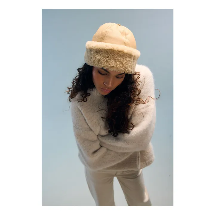 Chapka Douda Peau Lainée | Ecru- Image produit n°0