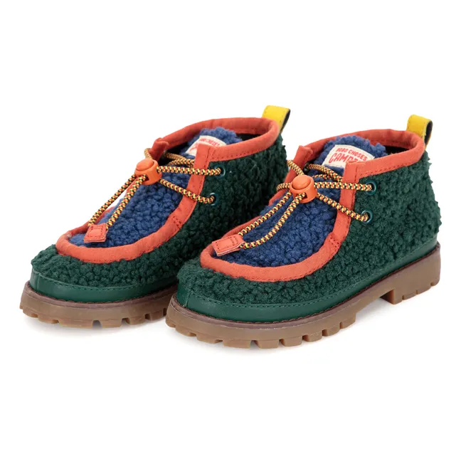 Wallabee Derbies im Sherpa-Stil - Bobo Choses x Camper | Grün