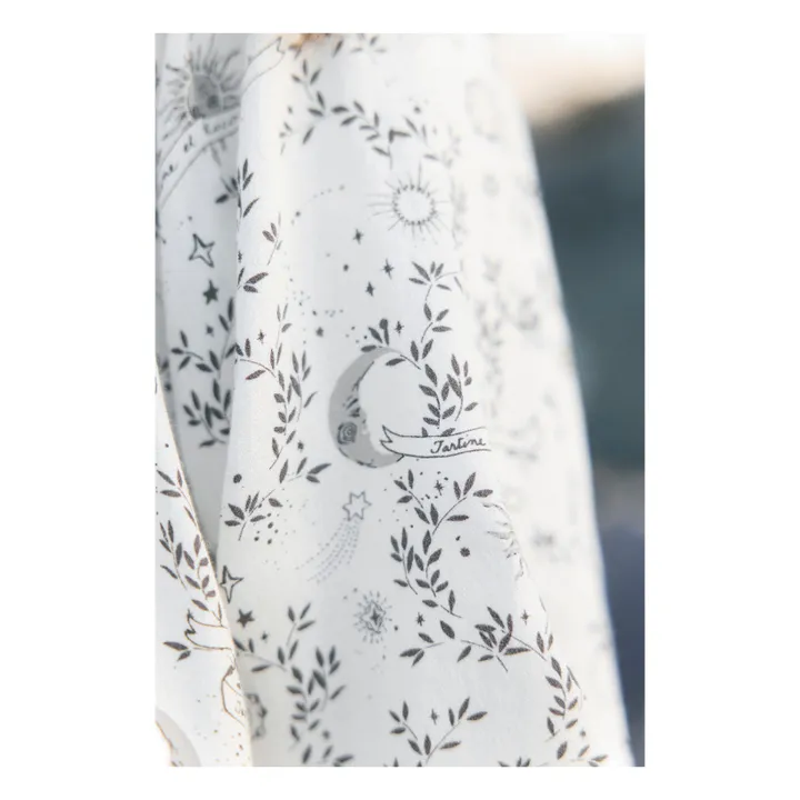 Vestido floral con cuello fruncido | Blanco- Imagen del producto n°7