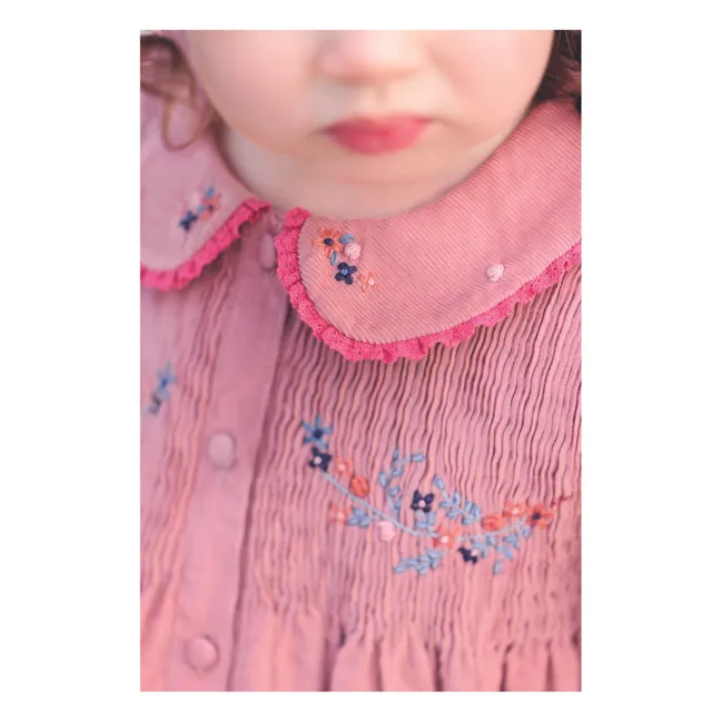 Robe Velours Côtelé | Rose pâle