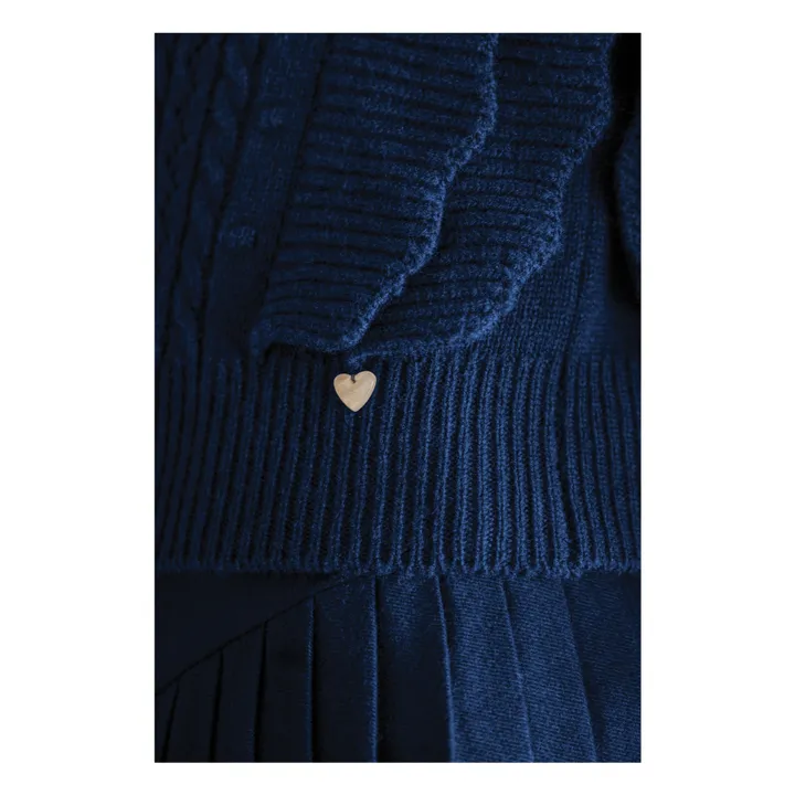 Jersey de lana sin mangas | Azul Marino- Imagen del producto n°6