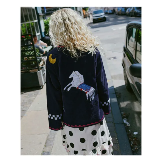 Jacke Maggie Circus Rippenvelours Bio-Baumwolle | Navy