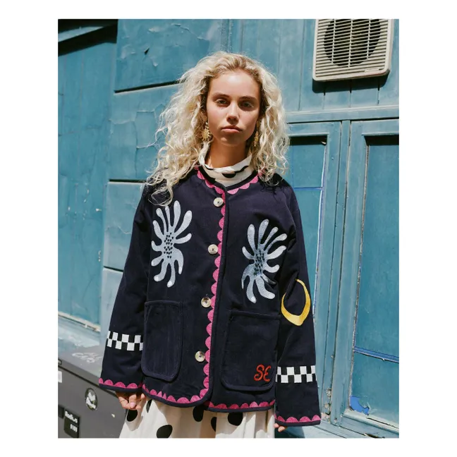 Jacke Maggie Circus Rippenvelours Bio-Baumwolle | Navy