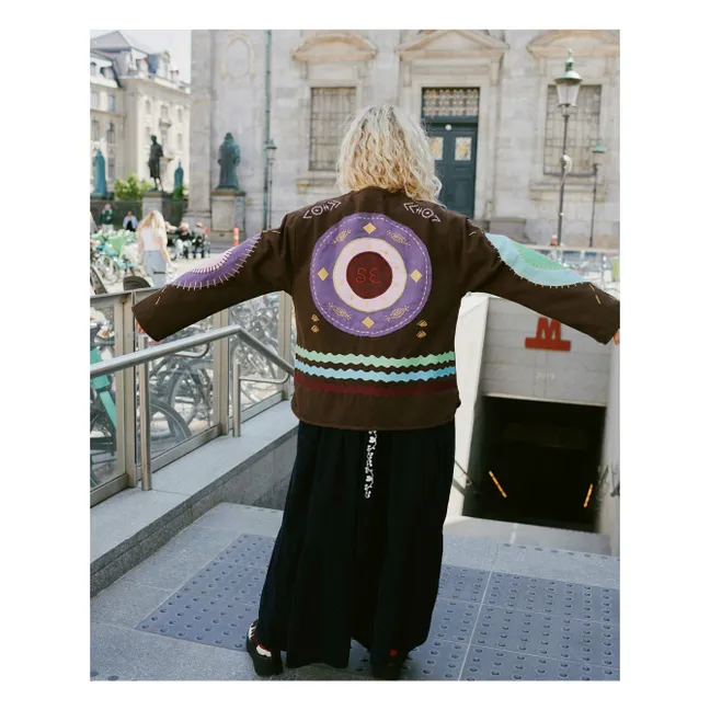 Veste Maggie Velours Côtelé Coton Bio | Marron