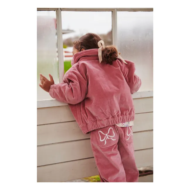 Pantalon Nœud Velours Côtelé | Rose