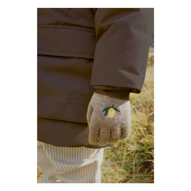 Set of 2 Pairs of Filla Lemon Wool Gloves | Green