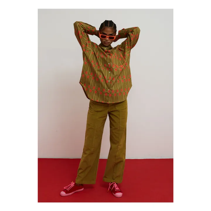 Pantalon Destiny Velours | Olive- Image produit n°2