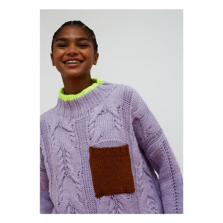 Pull Waffle | 	Lilas- Image produit n°2