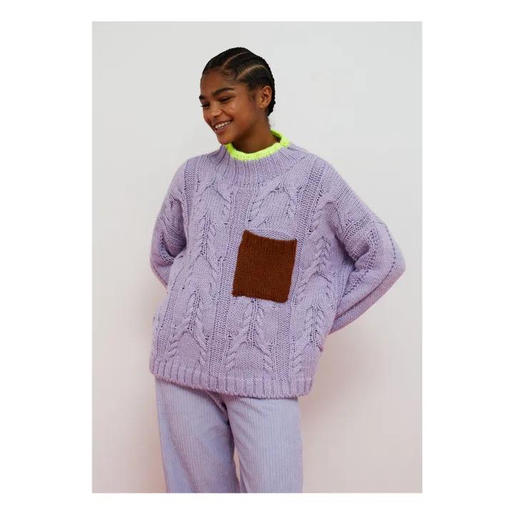 Pull Waffle | 	Lilas- Image produit n°1