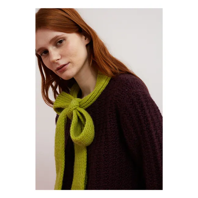 Strickjacke Grace | Aubergine