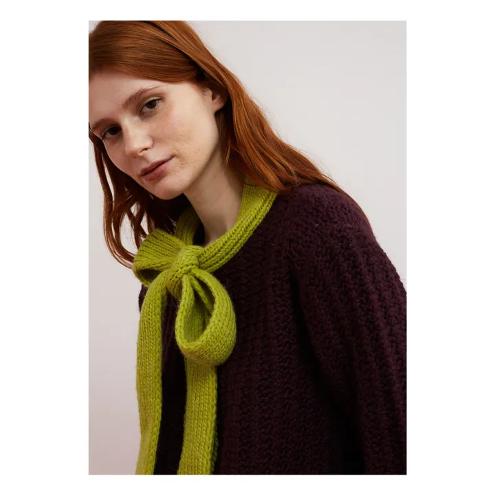 Cardigan Grace | Aubergine- Image produit n°2