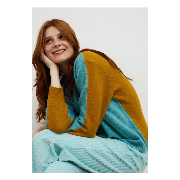 Pull Twist Bicolore | Bleu- Image produit n°4