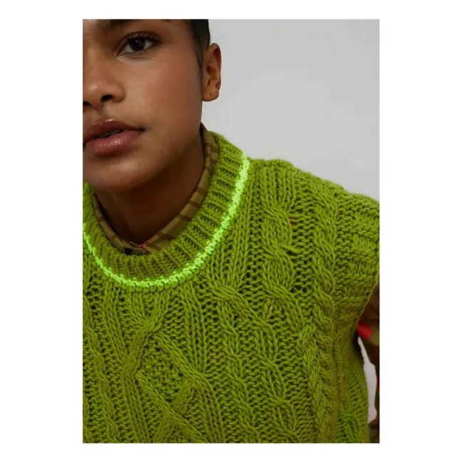Pull Sans Manches Nest | Vert pistache