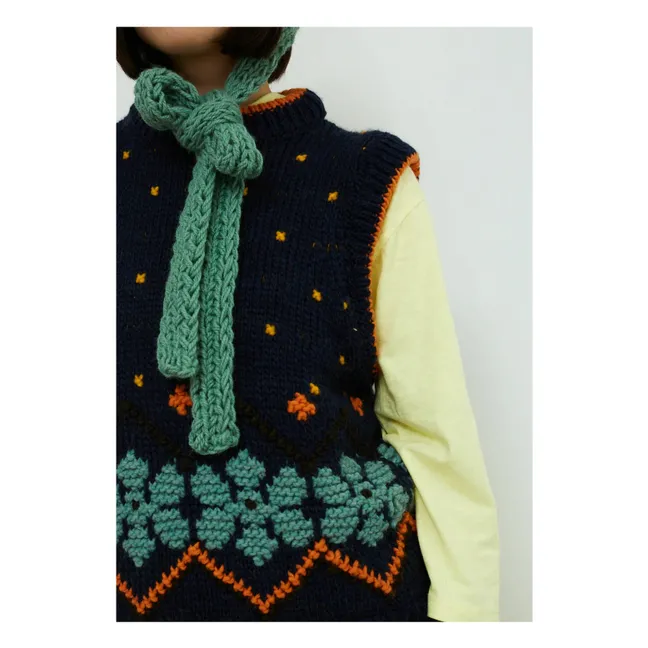 Jumpy Sleeveless Sweater | Navy blue