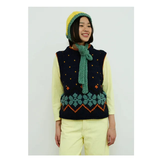 Jumpy Sleeveless Sweater | Navy blue