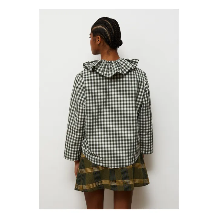 Blouse Heidi Carreaux | Vert kaki- Image produit n°4
