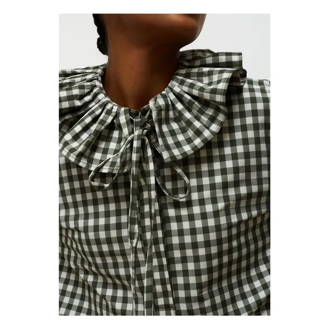 Blouse Heidi Carreaux | Vert kaki