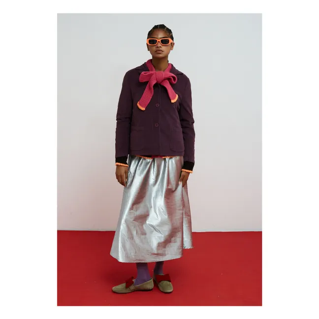 Journey Velours Jacke | Aubergine