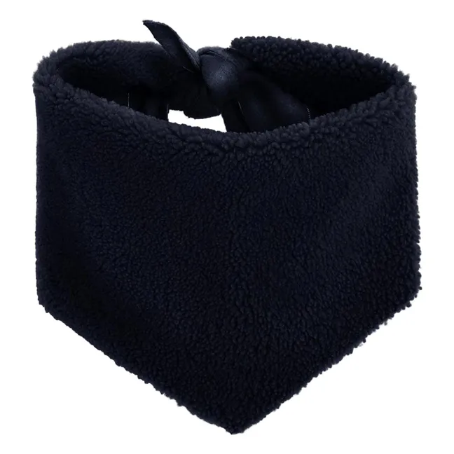 Bandana reversibile in lana merino | Blu marino