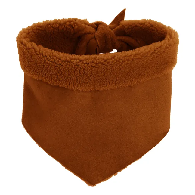 Bandana Réversible Peau Lainée Mérinos | Marron