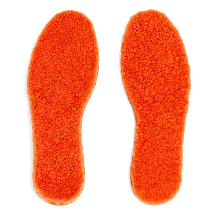 Semelles Peau Lainée Mérinos et Liège | Orange- Image produit n°0