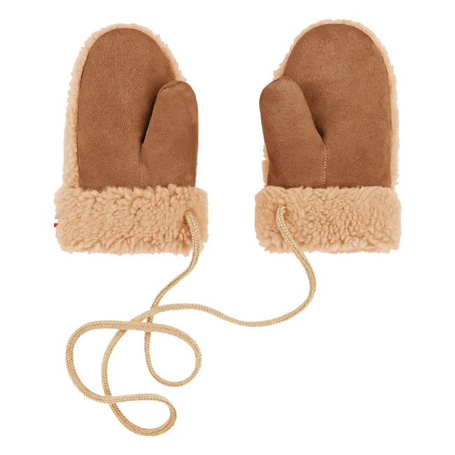 Moufles Teddy Peau Lainée Mérinos - Collection Enfant | Beige